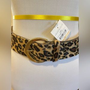 NWT. Calvin Klein Leather Animal Print Belt